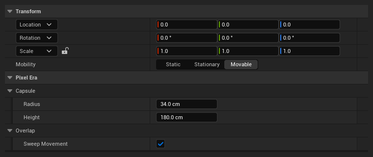 Overlapper capsule size and sweep settings