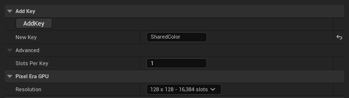 GPU ledger containing SharedColor with one slot