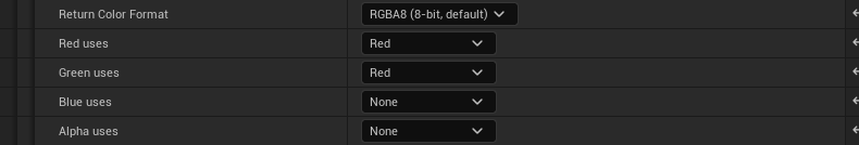 Color channels routed to optional depth channels
