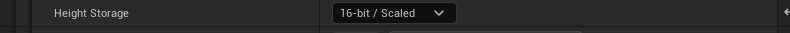 Height Storage set to 16-bit / Scaled