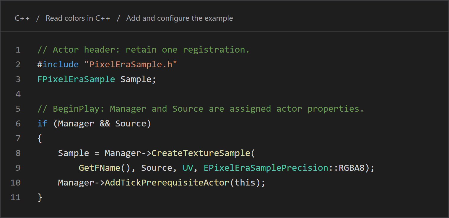 C++ retained sample creation during BeginPlay