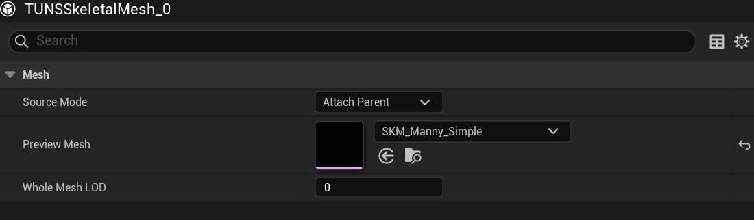 Mesh settings for both sampler copies. The preview mesh must match the baked mesh.